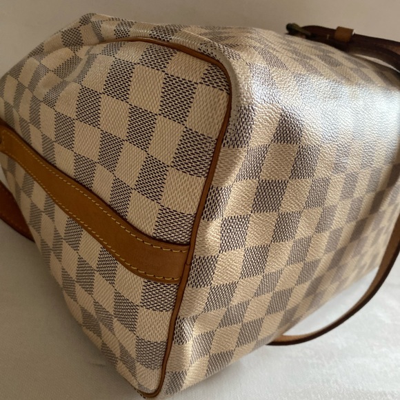 LOUIS VUTTON SPEEDY BANDOULIERE AZUR 30STRAP 🔐 WITH DUST BAG & MATCH WALLET - Picture 8 of 14